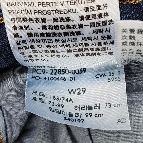 Levi's Jeans Womens W29 Blue 721 High Rise Skinny Ankle Stretch Denim Dark Wash - Picture 9 of 14